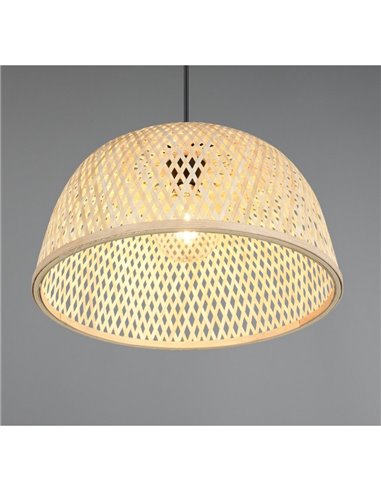Lámpara de techo natural LAURENT pantalla de bambú Ø40cm y altura ajustable bombilla excl. 1x E27 max. 28W IP20