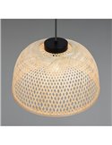 Lámpara de techo natural LAURENT pantalla de bambú Ø40cm y altura ajustable bombilla excl. 1x E27 max. 28W IP20