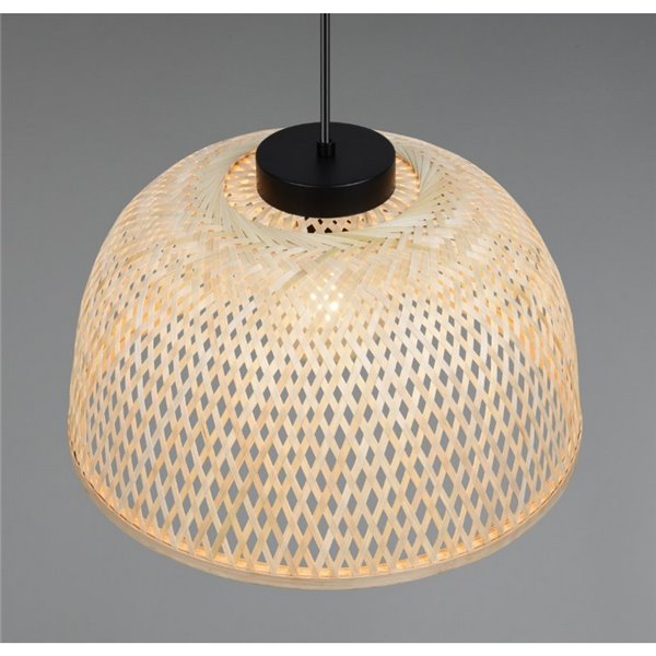 Plafonnier naturel LAURENT abat-jour bambou Ø40cm et hauteur réglable ampoule excl. 1x E27 max. 28 W IP20