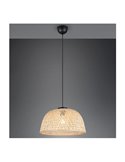 Lámpara de techo natural LAURENT pantalla de bambú Ø40cm y altura ajustable bombilla excl. 1x E27 max. 28W IP20