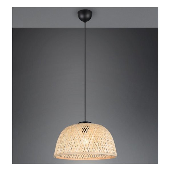 Lámpara de techo natural LAURENT pantalla de bambú Ø40cm y altura ajustable bombilla excl. 1x E27 max. 28W IP20