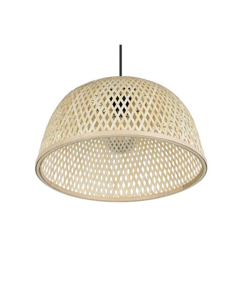 Plafonnier naturel LAURENT abat-jour bambou Ø40cm et hauteur réglable ampoule excl. 1x E27 max. 28 W IP20