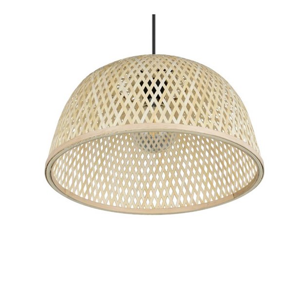 Lámpara de techo natural LAURENT pantalla de bambú Ø40cm y altura ajustable bombilla excl. 1x E27 max. 28W IP20