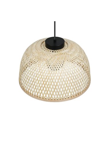 Luminária de teto natural LAURENT, cúpula de bambu, Ø40 cm e lâmpada ajustável em altura, excl. 1x E27 máx. 28 W IP20