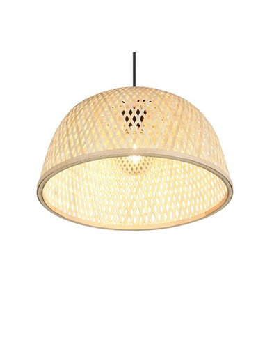 Lámpara de techo natural LAURENT pantalla de bambú Ø40cm y altura ajustable bombilla excl. 1x E27 max. 28W IP20