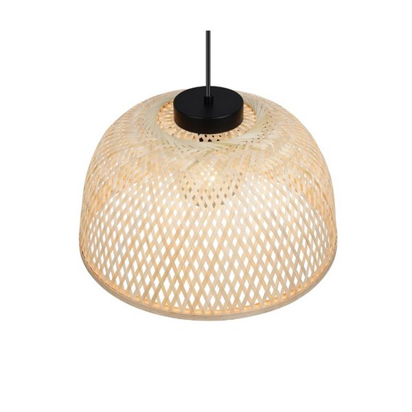 Lámpara de techo natural LAURENT pantalla de bambú Ø40cm y altura ajustable bombilla excl. 1x E27 max. 28W IP20