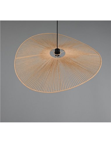 Luminária de teto estilo Pamela LAURINE, cúpula de fio de papel, lâmpada de Ø78 cm, excl. 1x E27 máx. 40 W IP20