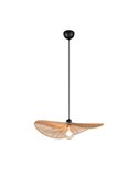 Lámpara de techo natural estilo pamela LAURINE altura ajustable Ø58cm bombilla excl. 1x E27 max. 40W IP20