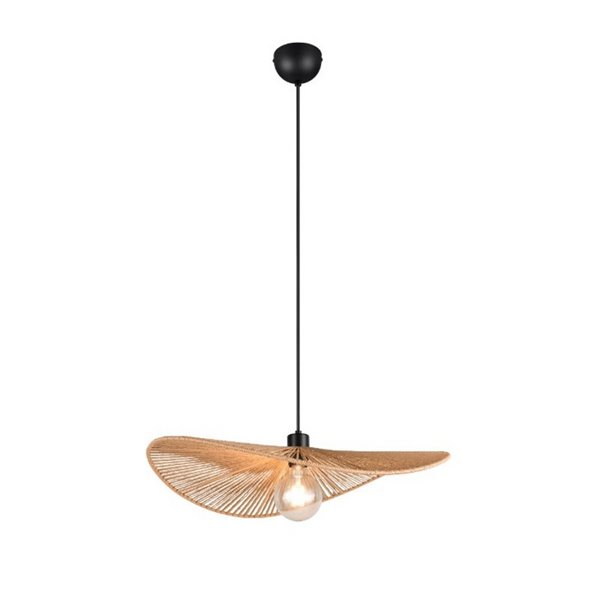 Lámpara de techo natural estilo pamela LAURINE altura ajustable Ø58cm bombilla excl. 1x E27 max. 40W IP20