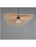 Lámpara de techo natural estilo pamela LAURINE altura ajustable Ø58cm bombilla excl. 1x E27 max. 40W IP20