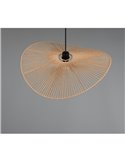 Lámpara de techo natural estilo pamela LAURINE altura ajustable Ø58cm bombilla excl. 1x E27 max. 40W IP20