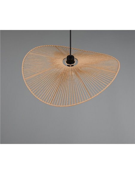 Lámpara de techo natural estilo pamela LAURINE altura ajustable Ø58cm bombilla excl. 1x E27 max. 40W IP20