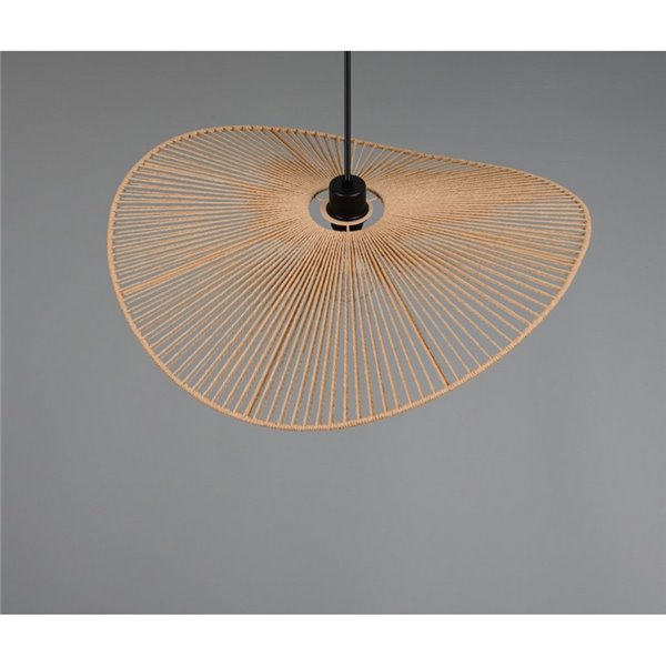 Lámpara de techo natural estilo pamela LAURINE altura ajustable Ø58cm bombilla excl. 1x E27 max. 40W IP20