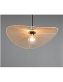 Lámpara de techo natural estilo pamela LAURINE altura ajustable Ø58cm bombilla excl. 1x E27 max. 40W IP20