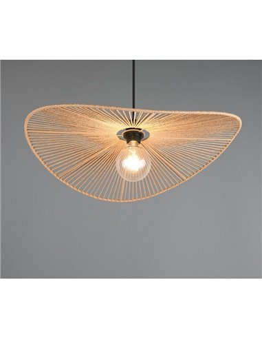Lámpara de techo natural estilo pamela LAURINE altura ajustable Ø58cm bombilla excl. 1x E27 max. 40W IP20