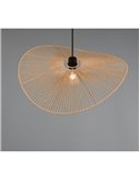 Lámpara de techo natural estilo pamela LAURINE altura ajustable Ø58cm bombilla excl. 1x E27 max. 40W IP20