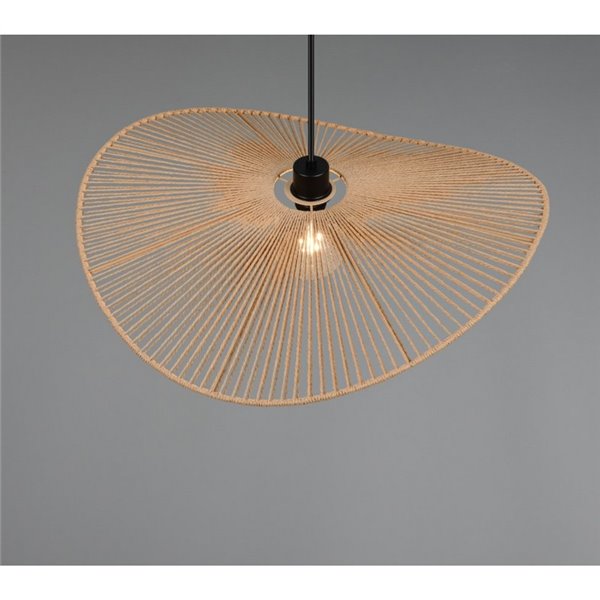 Lámpara de techo natural estilo pamela LAURINE altura ajustable Ø58cm bombilla excl. 1x E27 max. 40W IP20