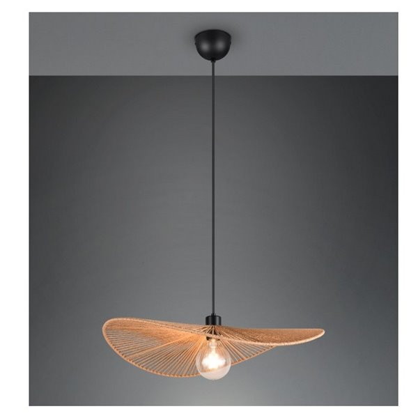 Lámpara de techo natural estilo pamela LAURINE altura ajustable Ø58cm bombilla excl. 1x E27 max. 40W IP20