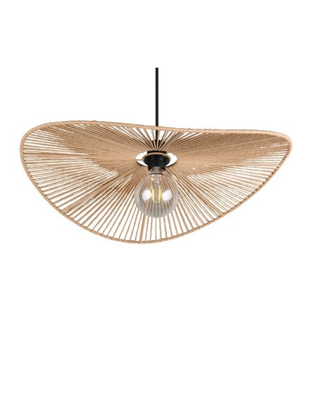 Luminária de teto estilo pamela natural LAURINE com altura ajustável, lâmpada de Ø58 cm, excl. 1x E27 máx. 40 W IP20