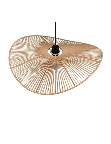 Luminária de teto estilo pamela natural LAURINE com altura ajustável, lâmpada de Ø58 cm, excl. 1x E27 máx. 40 W IP20