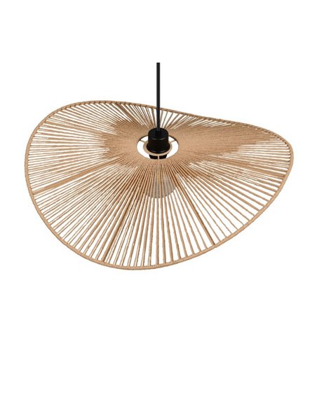 Lámpara de techo natural estilo pamela LAURINE altura ajustable Ø58cm bombilla excl. 1x E27 max. 40W IP20