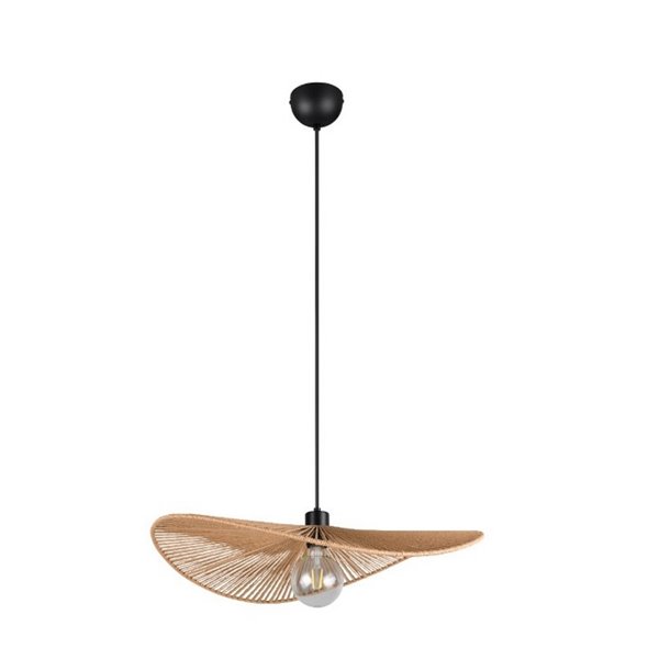 Lámpara de techo natural estilo pamela LAURINE altura ajustable Ø58cm bombilla excl. 1x E27 max. 40W IP20