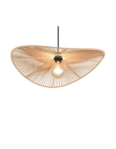 Lámpara de techo natural estilo pamela LAURINE altura ajustable Ø58cm bombilla excl. 1x E27 max. 40W IP20