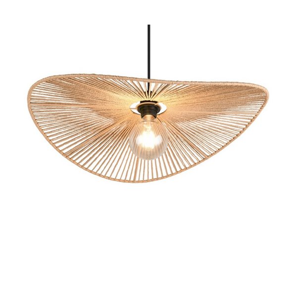 Lámpara de techo natural estilo pamela LAURINE altura ajustable Ø58cm bombilla excl. 1x E27 max. 40W IP20