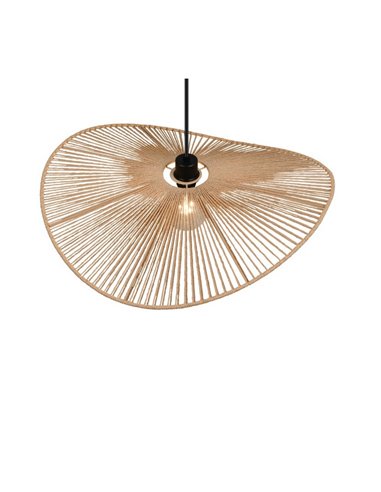Lámpara de techo natural estilo pamela LAURINE altura ajustable Ø58cm bombilla excl. 1x E27 max. 40W IP20