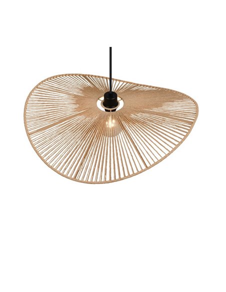 Lámpara de techo natural estilo pamela LAURINE altura ajustable Ø58cm bombilla excl. 1x E27 max. 40W IP20