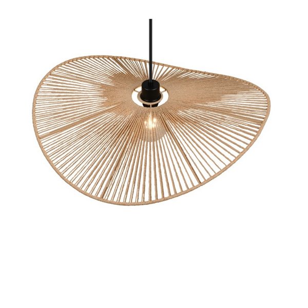 Lámpara de techo natural estilo pamela LAURINE altura ajustable Ø58cm bombilla excl. 1x E27 max. 40W IP20