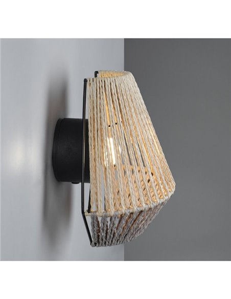 Aplique de pared natural LIRA batería recargable USB y función táctil 4 niveles 1,5W 140lm 3000K IP20
