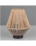 Lámpara de sobremesa fibra natural LIRA batería recargable y función táctil 4 niveles 1,5W 140lm 3000K IP20