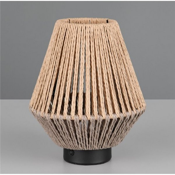 Lámpara de sobremesa fibra natural LIRA batería recargable y función táctil 4 niveles 1,5W 140lm 3000K IP20