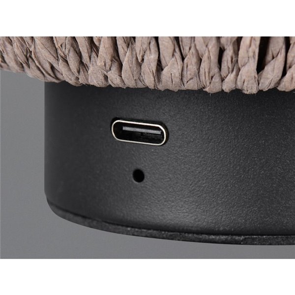 Lámpara de sobremesa fibra natural LIRA batería recargable y función táctil 4 niveles 1,5W 140lm 3000K IP20