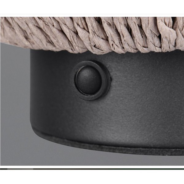 Lámpara de sobremesa fibra natural LIRA batería recargable y función táctil 4 niveles 1,5W 140lm 3000K IP20