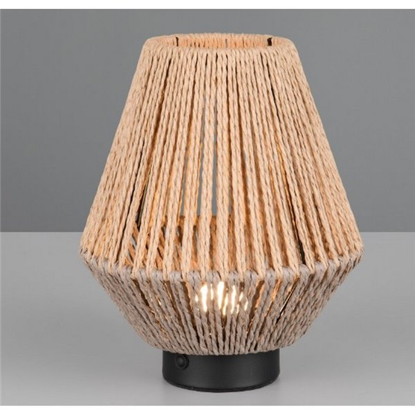 Lámpara de sobremesa fibra natural LIRA batería recargable y función táctil 4 niveles 1,5W 140lm 3000K IP20