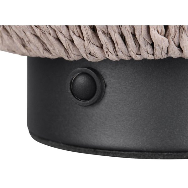 Lampe de table en fibre naturelle LIRA batterie rechargeable et fonction tactile 4 niveaux 1,5W 140lm 3000K IP20