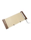 Lámpara de sobremesa CATA, con madera de nogal y pantalla papiro, 2W 2200K (luz super cálida)