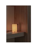 Lámpara de sobremesa CATA, con madera de nogal y pantalla papiro, 2W 2200K (luz super cálida)