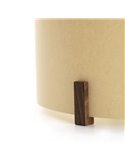 Lámpara de sobremesa CATA, con madera de nogal y pantalla papiro, 2W 2200K (luz super cálida)