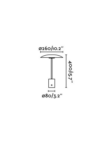 Lámpara de sobremesa LED HOSHI, forma de seta, 12W 2700K, varios colores
