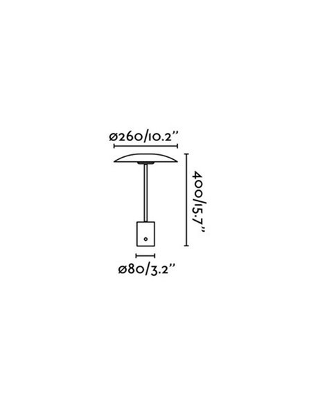 Lámpara de sobremesa LED HOSHI, forma de seta, 12W 2700K, varios colores