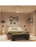 Ventilador LED de techo blanco OLAS, dimable, 42" 30W+24W, con mando a distancia