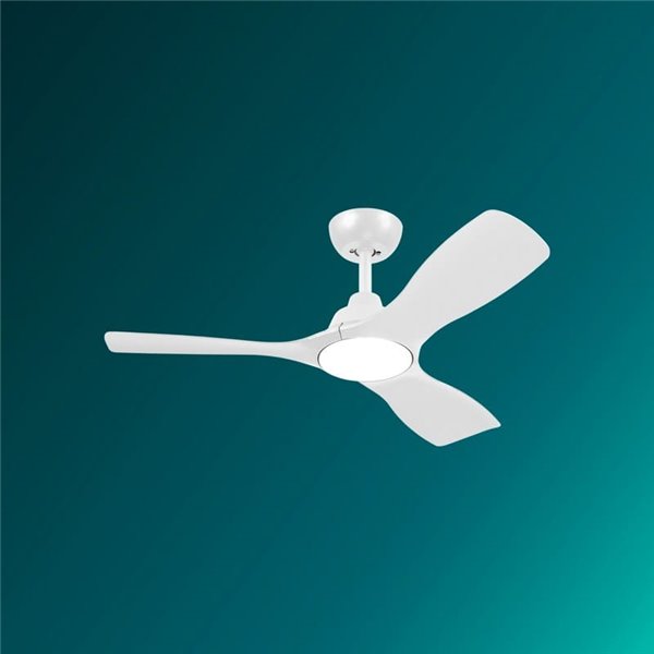 Ventilador LED de techo blanco OLAS, dimable, 42" 30W+24W, con mando a distancia