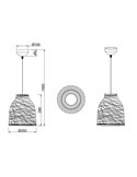 Lámpara colgante JOELINE de hilo de papel natural, altura ajustable bombilla excl. 1x E27 max. 10W IP20