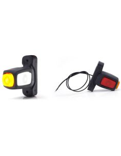 Cuerno LED corto Neon con logo WAS Ambar - Blanco - Rojo 12V 24V A R1 SM1 W62N Logo | LeonLeds 2