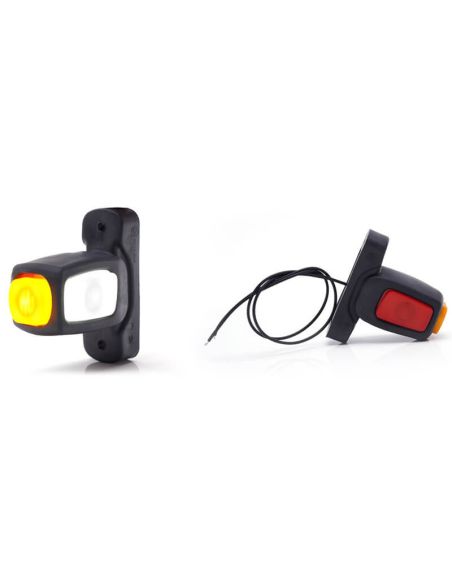 Cuerno LED corto Neon con logo WAS Ambar - Blanco - Rojo 12V 24V A R1 SM1 W62N Logo | LeonLeds