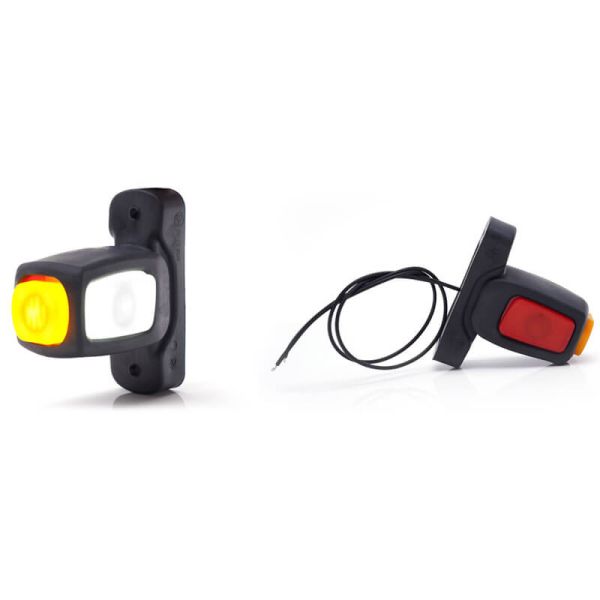 Cuerno LED corto Neon con logo WAS Ambar - Blanco - Rojo 12V 24V A R1 SM1 W62N Logo | LeonLeds
