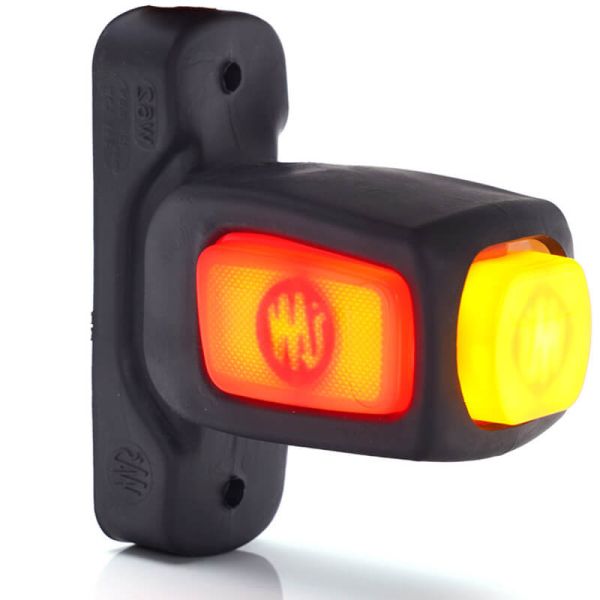 Cuerno LED corto Neon con logo WAS Ambar - Blanco - Rojo 12V 24V A R1 SM1 W62N Logo | LeonLeds